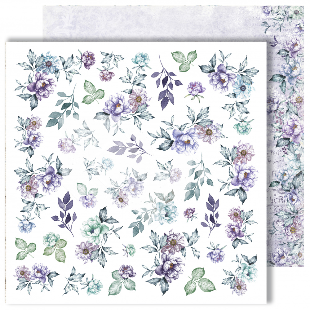 картинка Лист для вырезания "Flowers" из коллекции "Flowers Symphony", 30,5х30,5 см, пл. 250 г/м от магазина Компания+