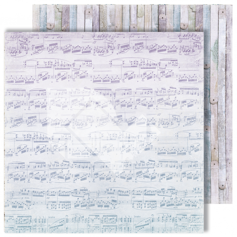 картинка Лист двусторонней бумаги "Notes" из коллекции "Flowers Symphony", 30,5х30,5 см, пл. 250 г/м от магазина Компания+
