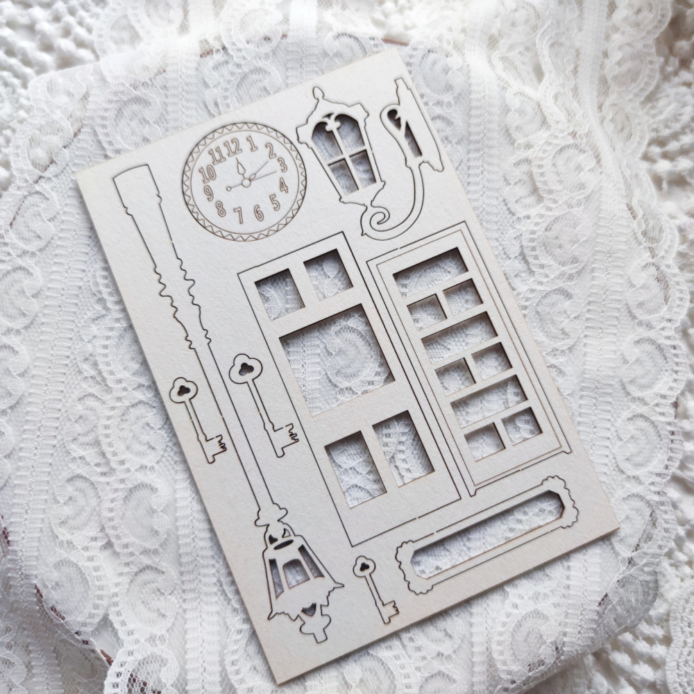 картинка Набор чипборда "Часы" из коллекции "Dreams come true" 10х15 см, 1.55 мм от магазина Компания+