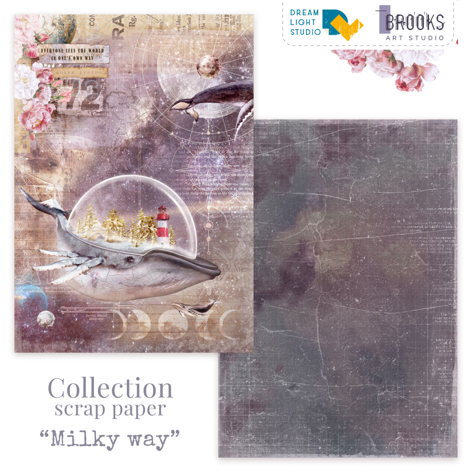 картинка Набор бумаги  "Milky way" DB0005-A4, A4, 12 двусторонних листов, пл. 250 г/м2 от магазина Компания+