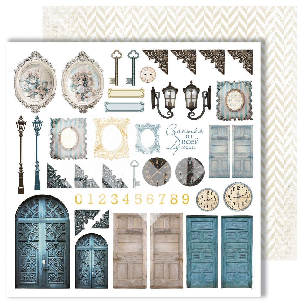 картинка Лист для вырезания "Doors" из коллекции "Dreams come true", 30,5х30,5 см, пл. 250 г/м от магазина Компания+