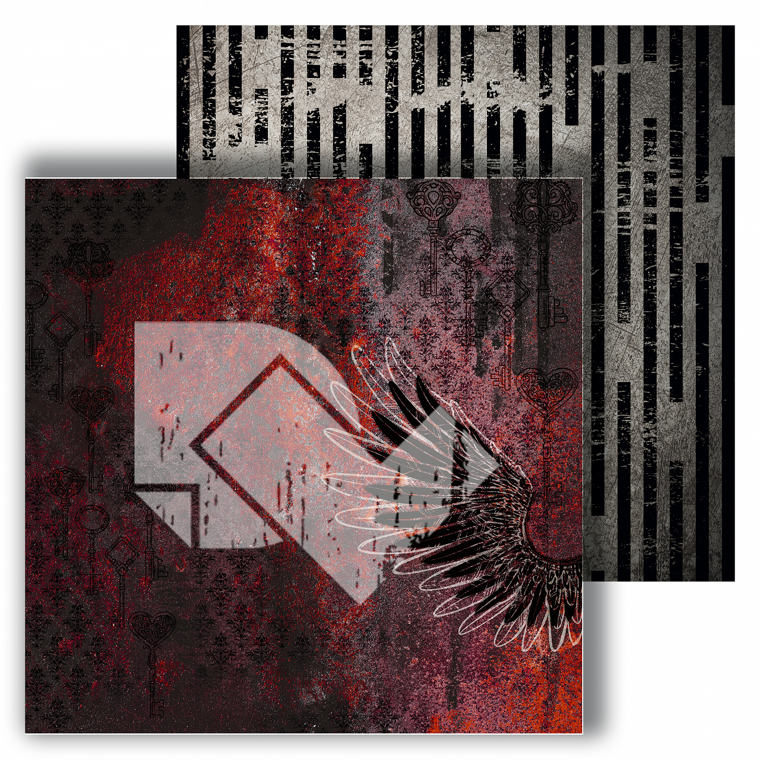 картинка Набор бумаги  "On the wings of Mystery" DL0014-00, 30,5х30,5 см, 12 двусторонних листов, пл. 250 г/м2 от магазина Компания+