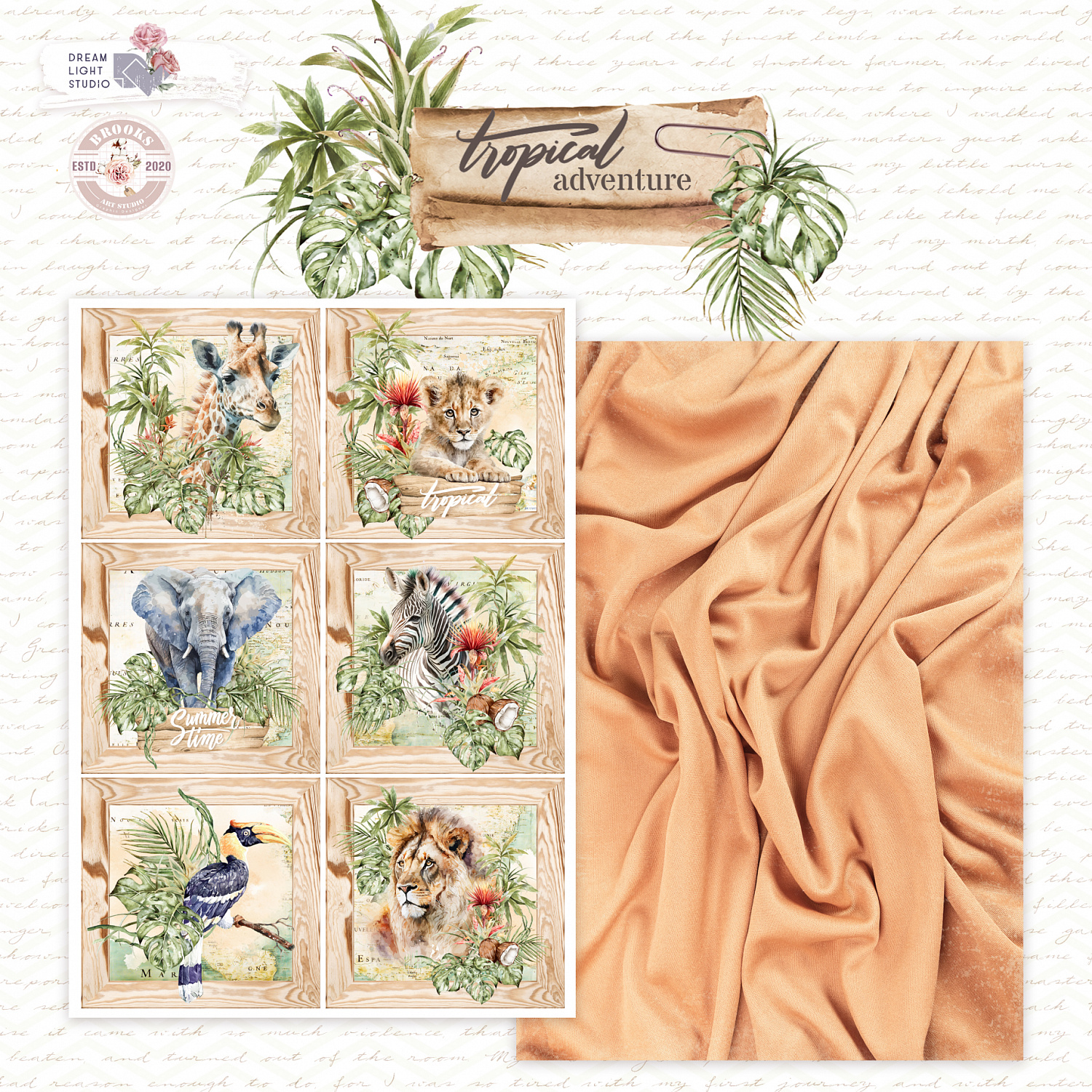 картинка Мега сет 60 листов "Tropical adventure" DB0021-set, A5, 6x10 двусторонних листов, пл. 190 г/м3 от магазина Компания+