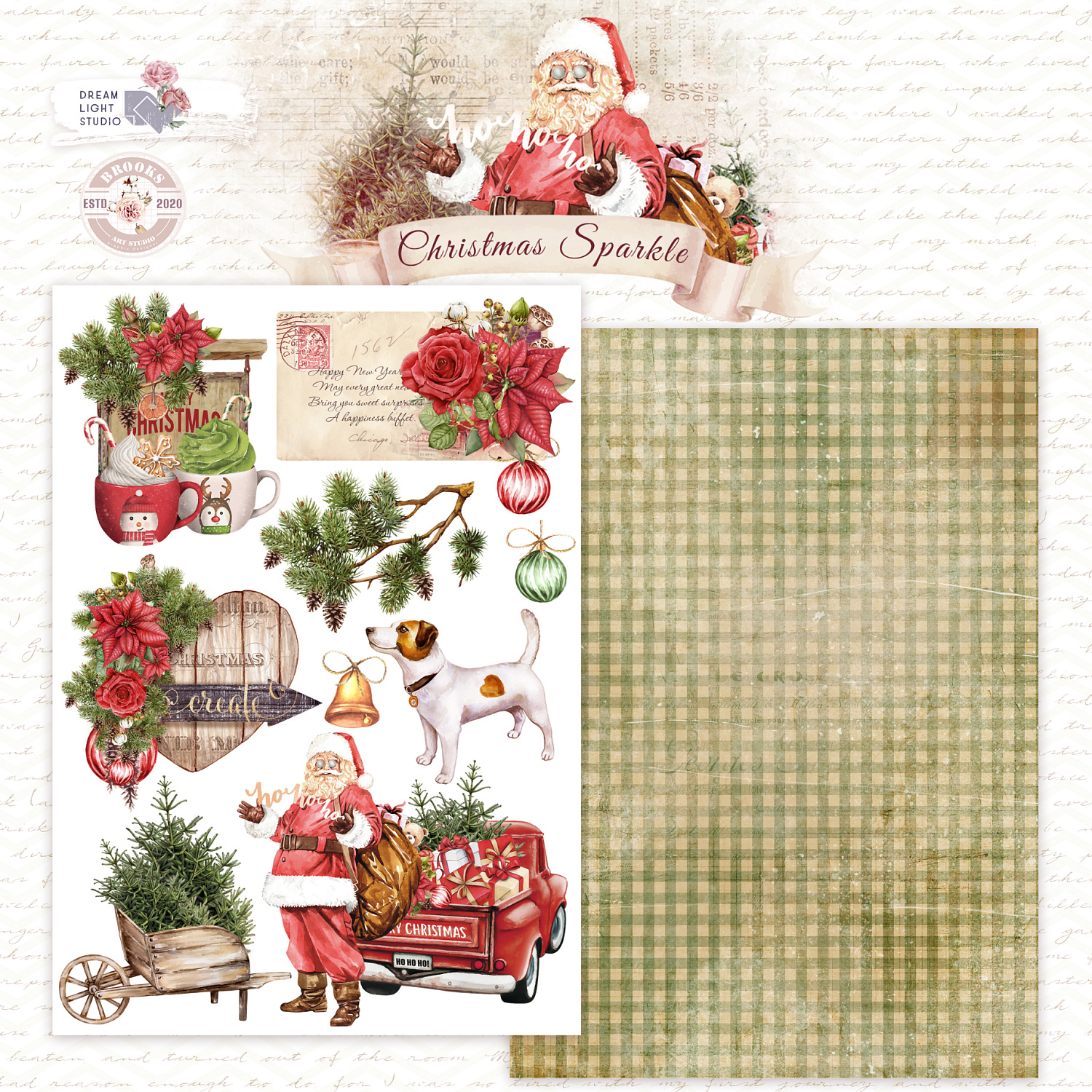 картинка Набор для вырезания  "Christmas Sparkle" DB0012-cut, A5, 18 двусторонних листов, пл. 190 г/м2 от магазина Компания+
