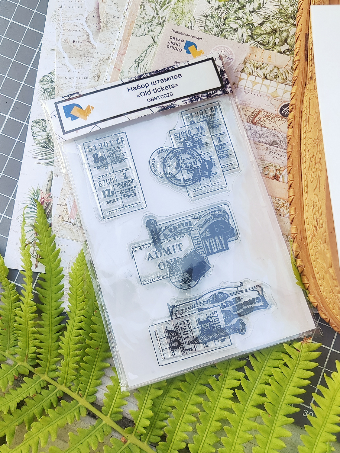 картинка Набор прозрачных штампов "Old Tickets», арт DBST0020 от магазина Компания+