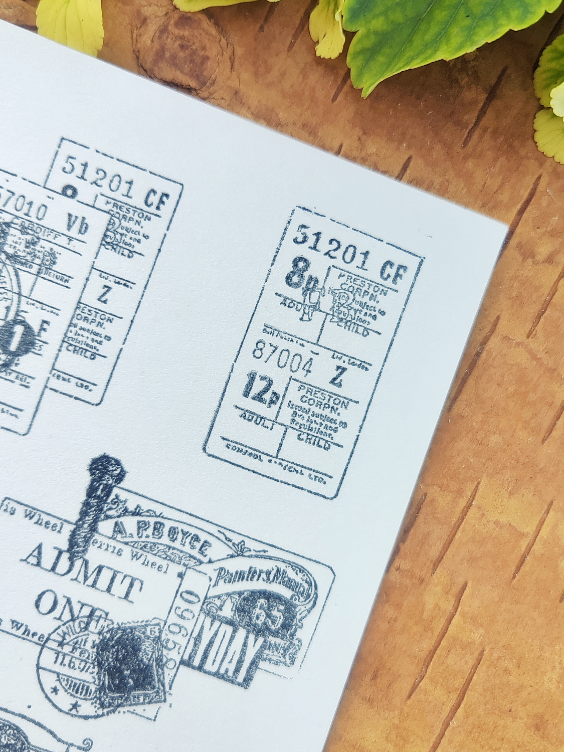 картинка Набор прозрачных штампов "Old Tickets», арт DBST0020 от магазина Компания+